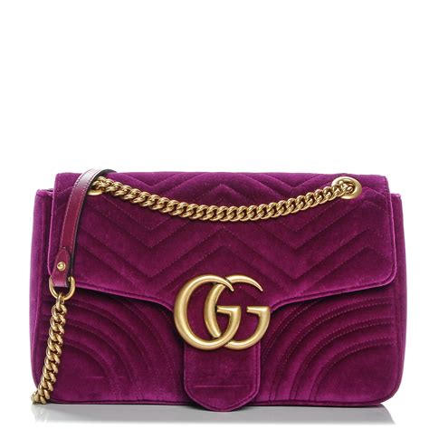 gucci velvet bag fuchsia.